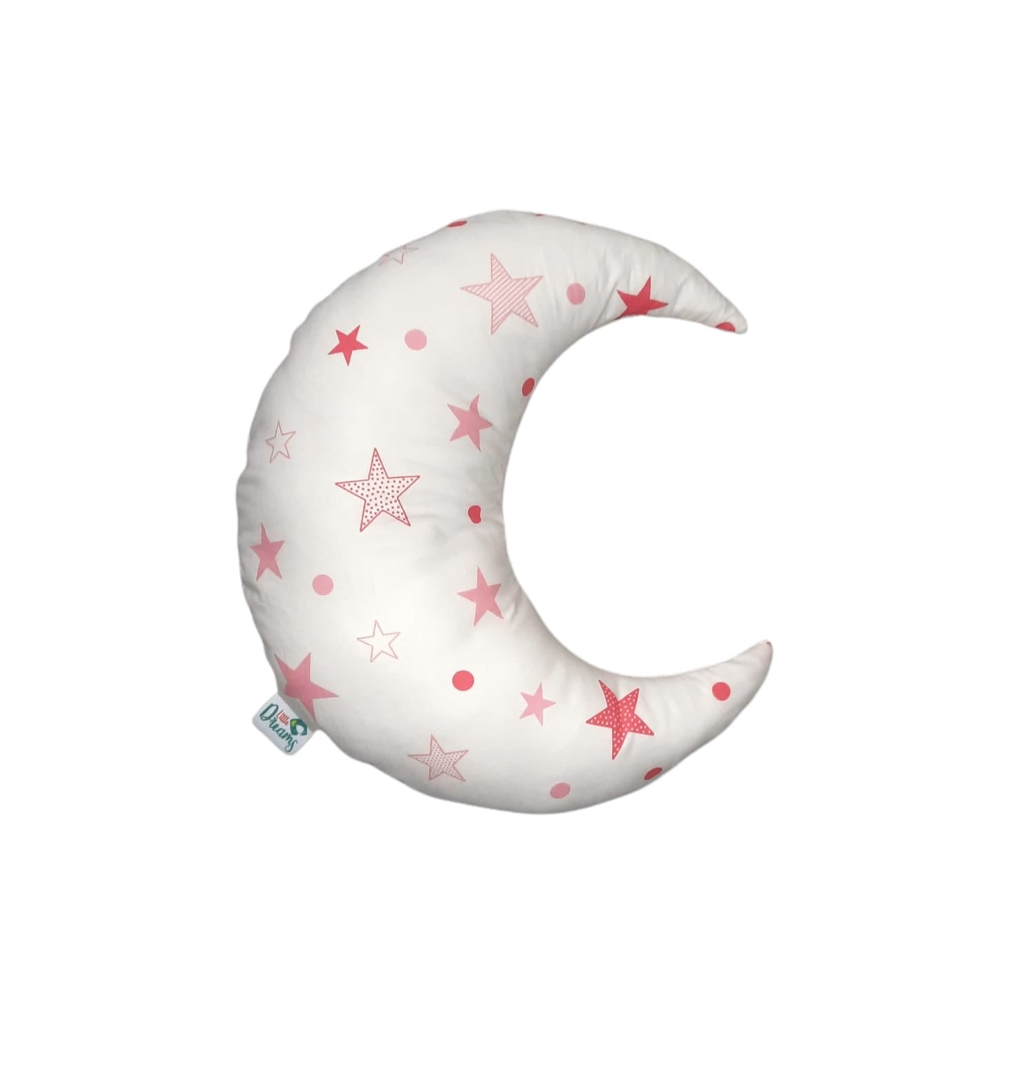 Cojín Luna Blanca estrellas Rosa littledreams.cl