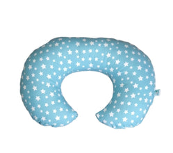 Cojín de Lactancia Celeste con estrellas blancas littledreams.cl