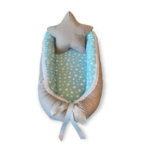Nido Colecho Celeste y Gris (Reversible) littledreams.cl