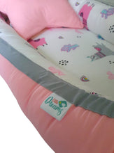 Nido Colecho Rosa con llamitas (Reversible) littledreams.cl