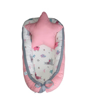 Nido Colecho Rosa con llamitas (Reversible) littledreams.cl