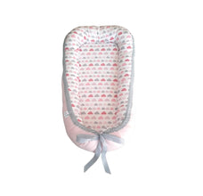 Nido Colecho Rosa y Nubes (Reversible)