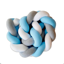 Protector de Cuna Trenzado o Chichonera trenzada Celeste littledreams.cl