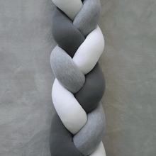 Protector de Cuna Trenzado o Chichonera trenzada Grises littledreams.cl