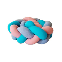 Protector de Cuna Trenzado o Chichonera trenzada Turquesa Rosa littledreams.cl