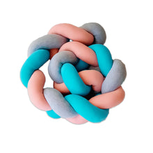 Protector de Cuna Trenzado o Chichonera trenzada Turquesa Rosa littledreams.cl